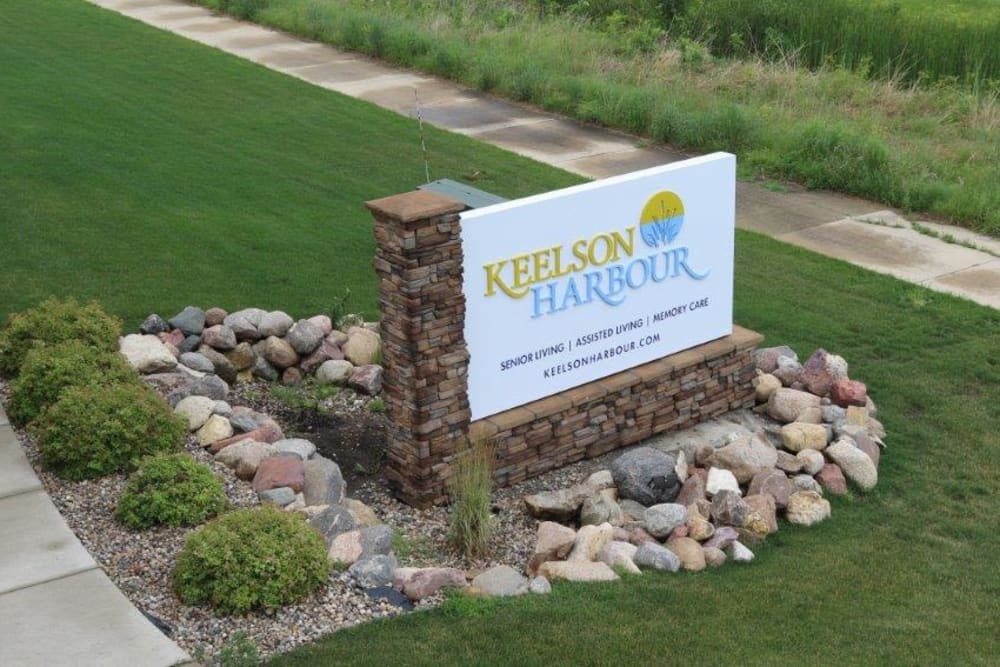 Signage for Keelson Harbour in Spirit Lake, Iowa