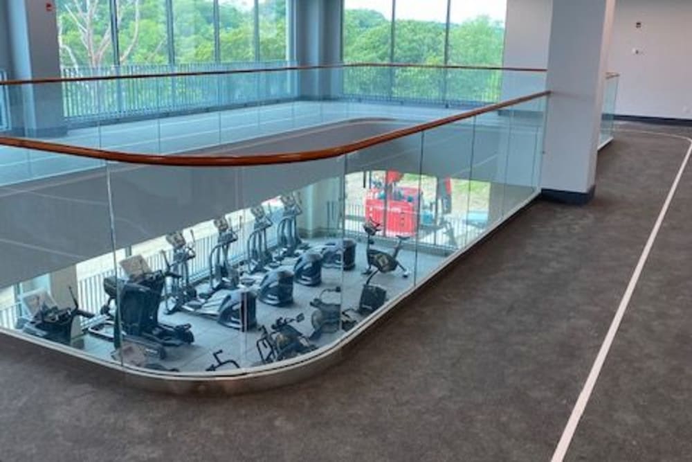 View of fitness center from above at Monarch at Ridge Hill in Yonkers, New York