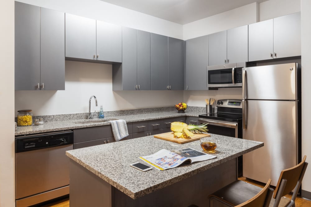 Sleek, modern kitchen at Onyx in Tallahassee, Florida