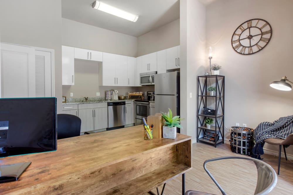 Community kitchen at Texan 26 in Austin, Texas