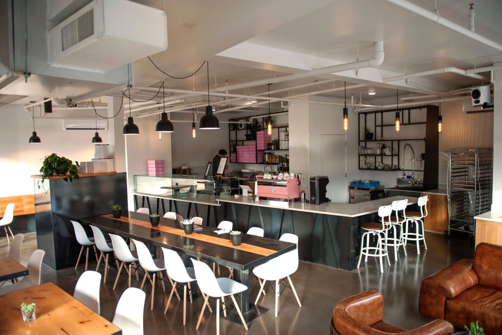 Retail shop at ground floor at Brooklyn Yard in Portland, Oregon