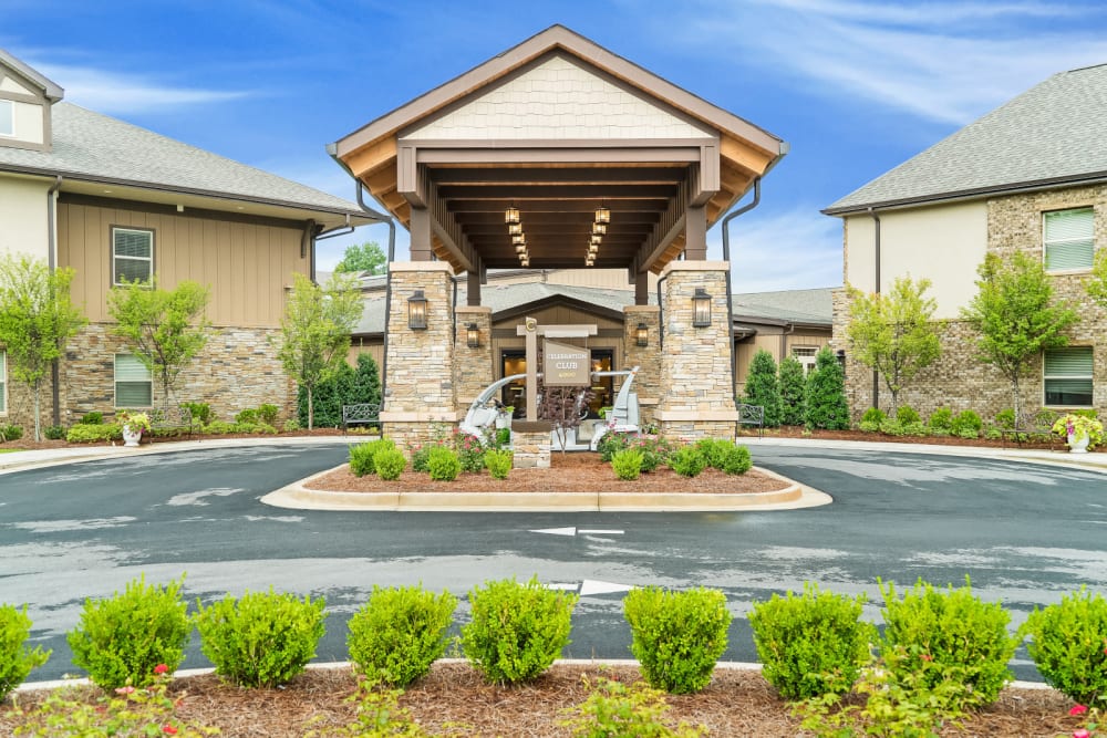 Outside of building at Celebration Village Forsyth in Suwanee, Georgia