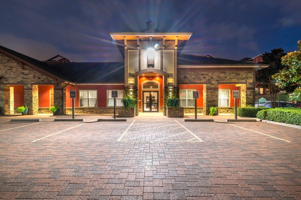 Clubhouse exterior at Olympus Katy Ranch in Katy, Texas