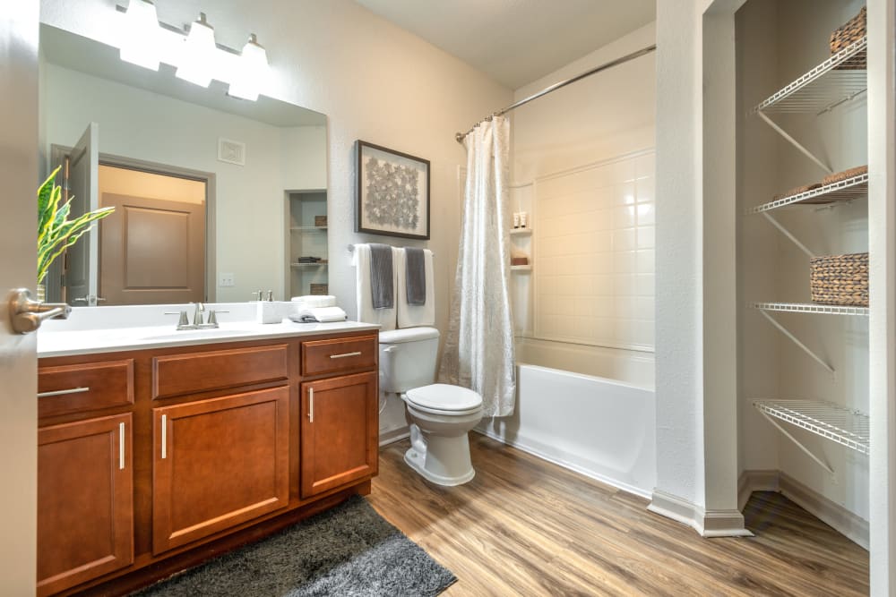 Model bathroom at Olympus Katy Ranch in Katy, TX
