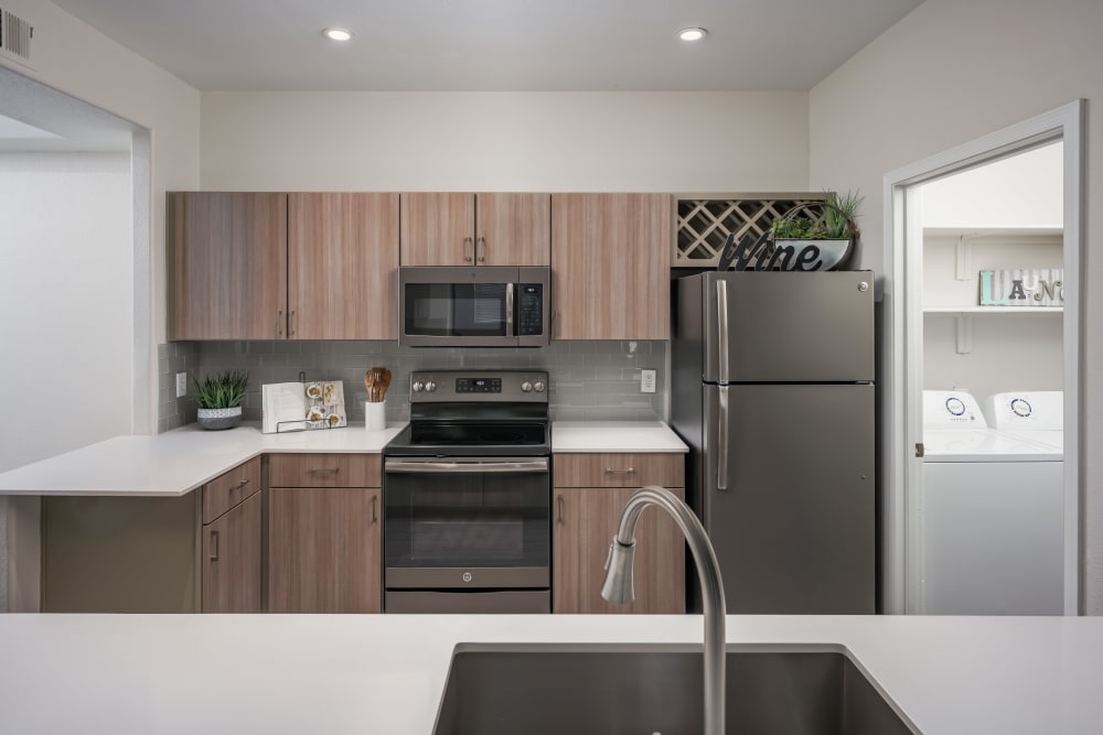 Sleek kitchen at The Sterling in Gilbert, Arizona