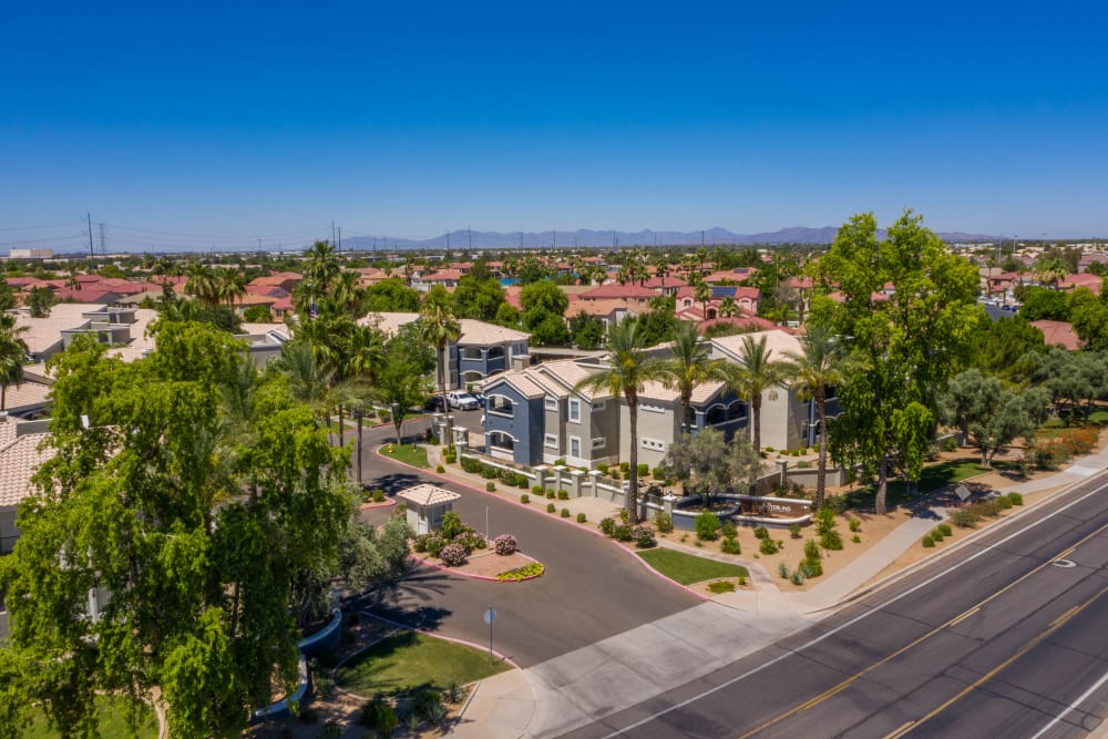 Aerial view of The Sterling in Gilbert, Arizona