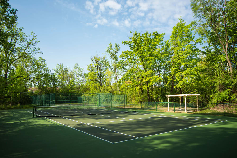 Tennis court at Aldingbrooke in West Bloomfield, Michigan