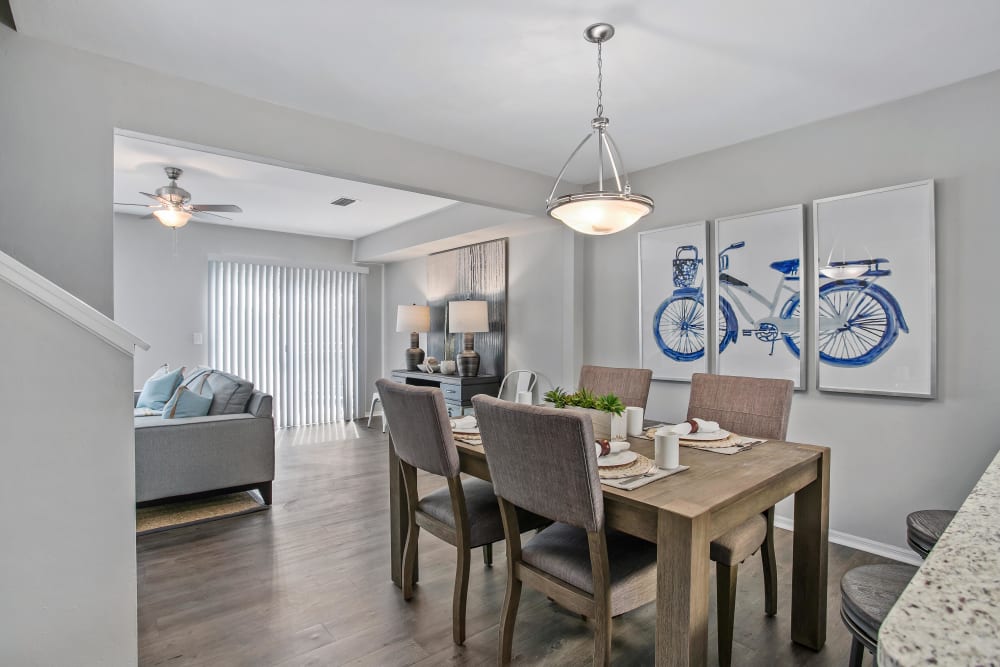 Dining area in a model home at The Coast of Naples Florida in Naples, Florida