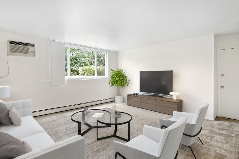 A comfortable living space at West Line Apartments in Hanover Park, Illinois