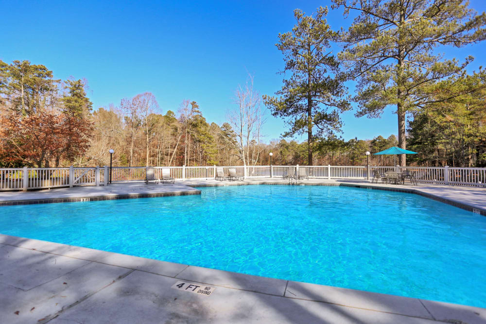 Large resort-style swimming pool at Reserve at Peachtree Corners in Norcross, Georgia