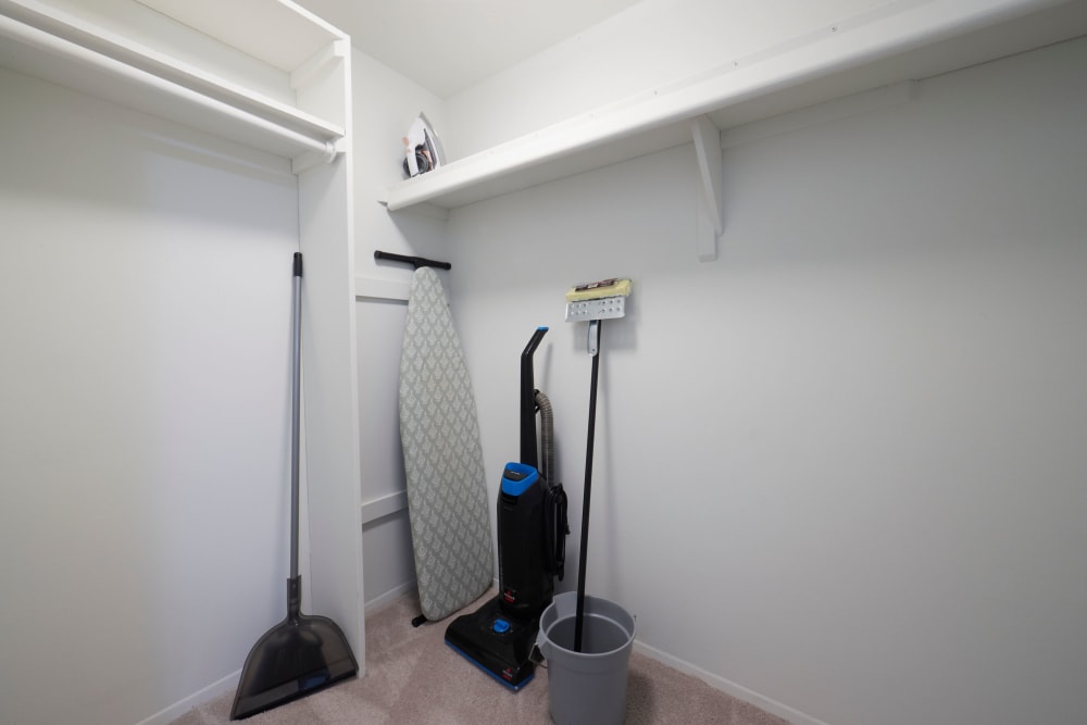 Walk in closet at Sage Luxury Apartment Homes in Phoenix, Arizona