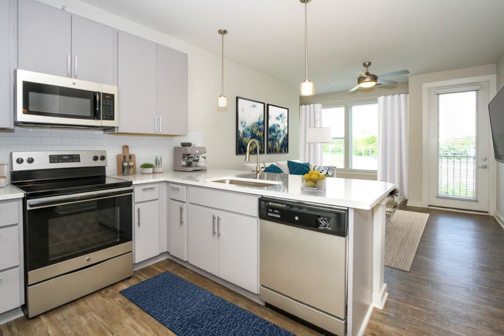Model kitchen in 300 Optimist Park in Charlotte, North Carolina
