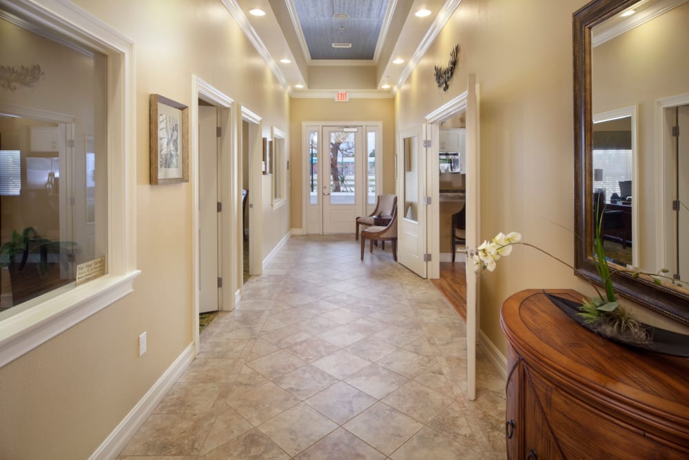Hallway in suite at Keys Lake Villas in Key Largo, Florida