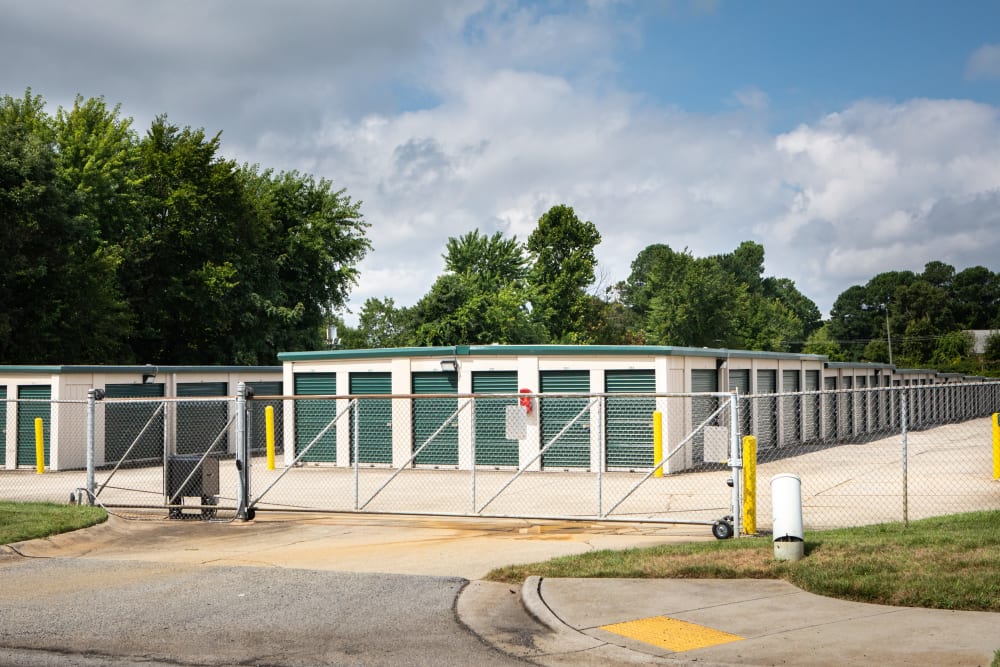 fully fenced at AAA Self Storage at Groometown Rd in Greensboro, North Carolina