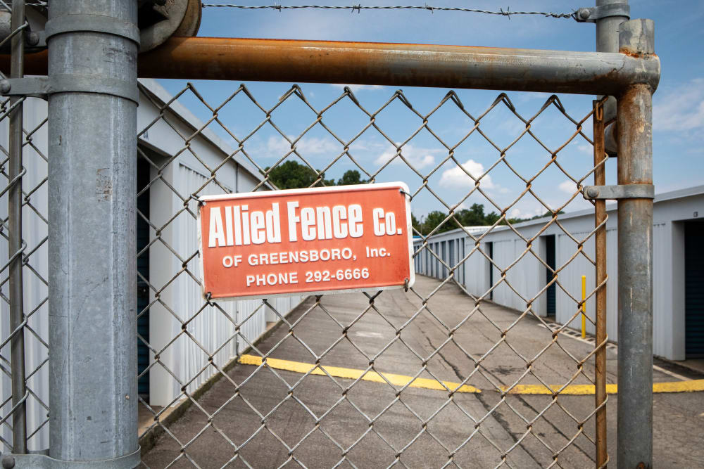 fully fenced in at AAA Self Storage at E Swathmore Ave in High Point, North Carolina