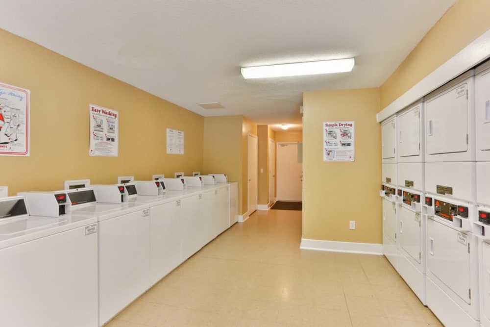 Onsite laundry facility at Huntersville Apartment Homes in Huntersville, North Carolina