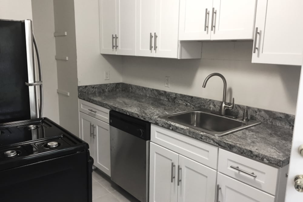 Renovated Kitchen at West Gate Townhomes in New Haven, Connecticut