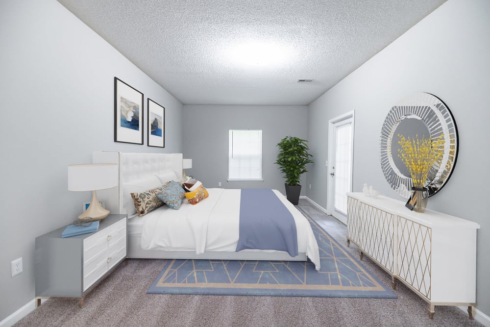 Spacious Bedroom at Clemmons Station Apartment Homes in Clemmons, North Carolina