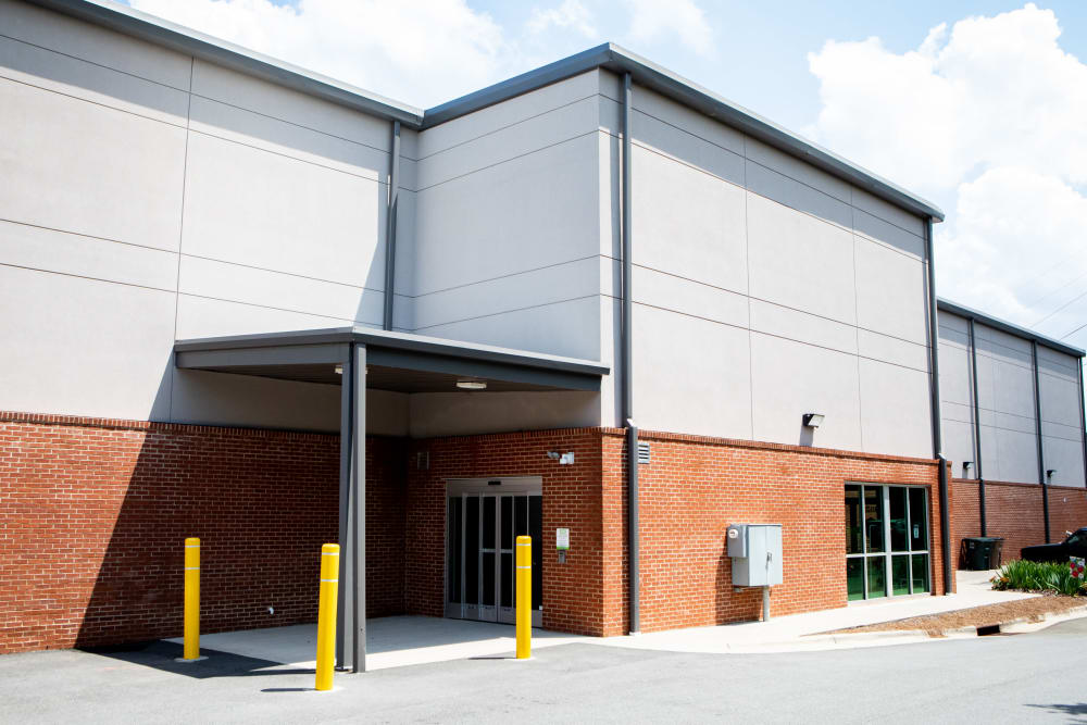 entrance to office at AAA Self Storage at N Elm in Greensboro, North Carolina