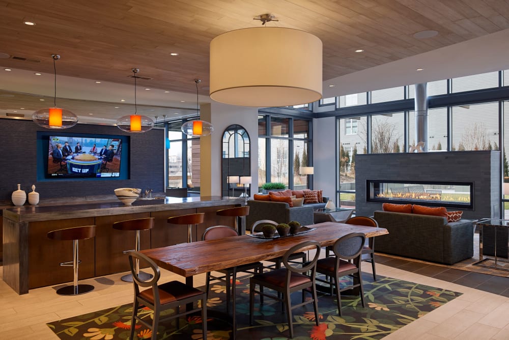 A spacious and modern clubhouse at Solaire 8250 Georgia in Silver Spring, Maryland