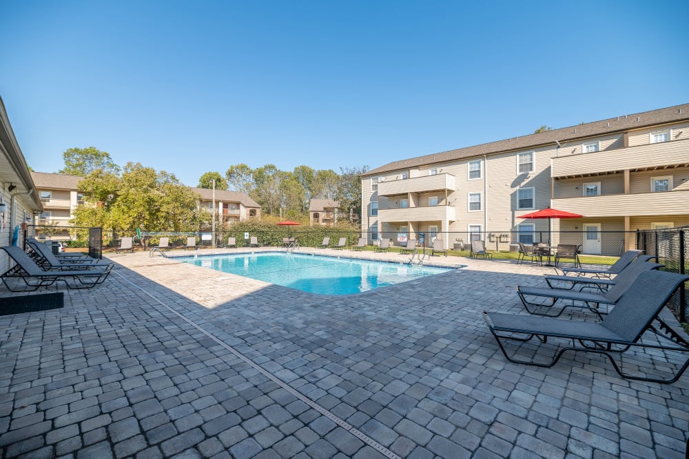Pool at Parkway Station Apartment Homes in Concord, North Carolina
