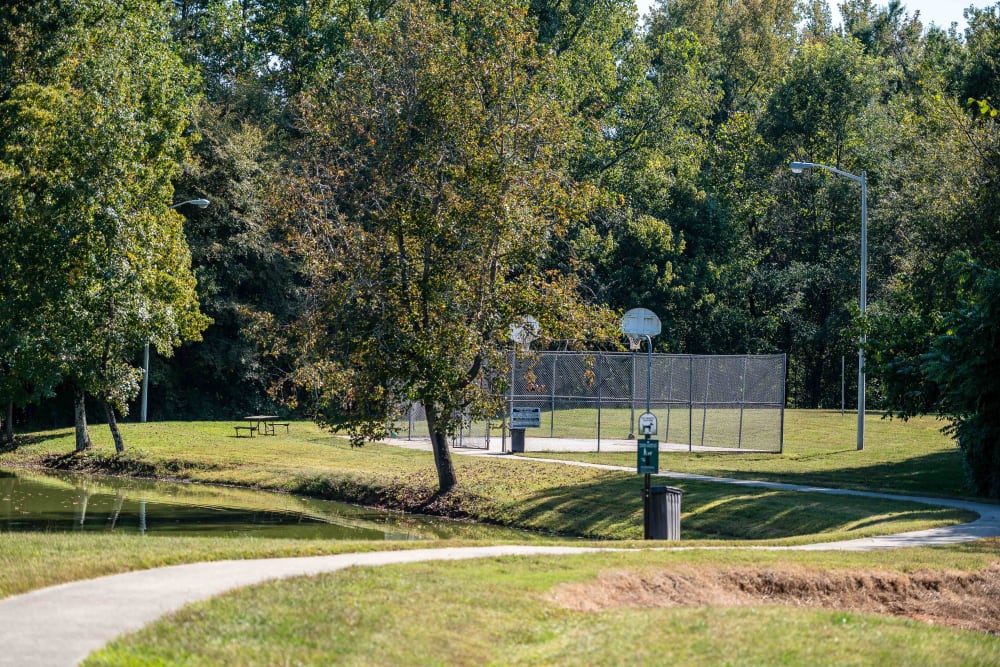 Walkway at Waters Edge Apartment Homes in Concord, North Carolina