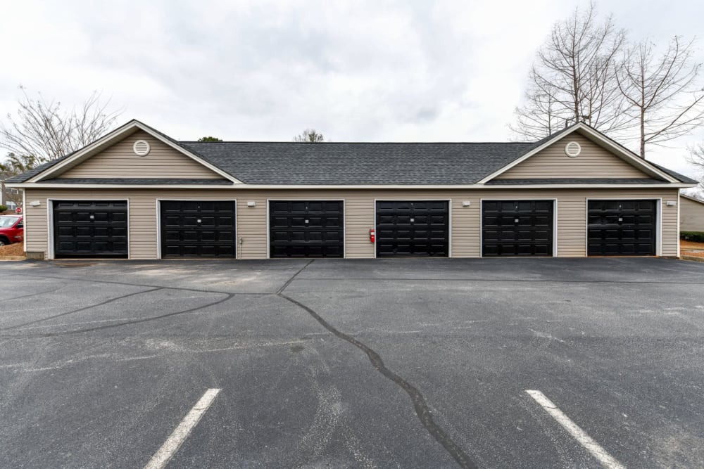 Parking garages at 900 Dwell in Stockbridge, Georgia