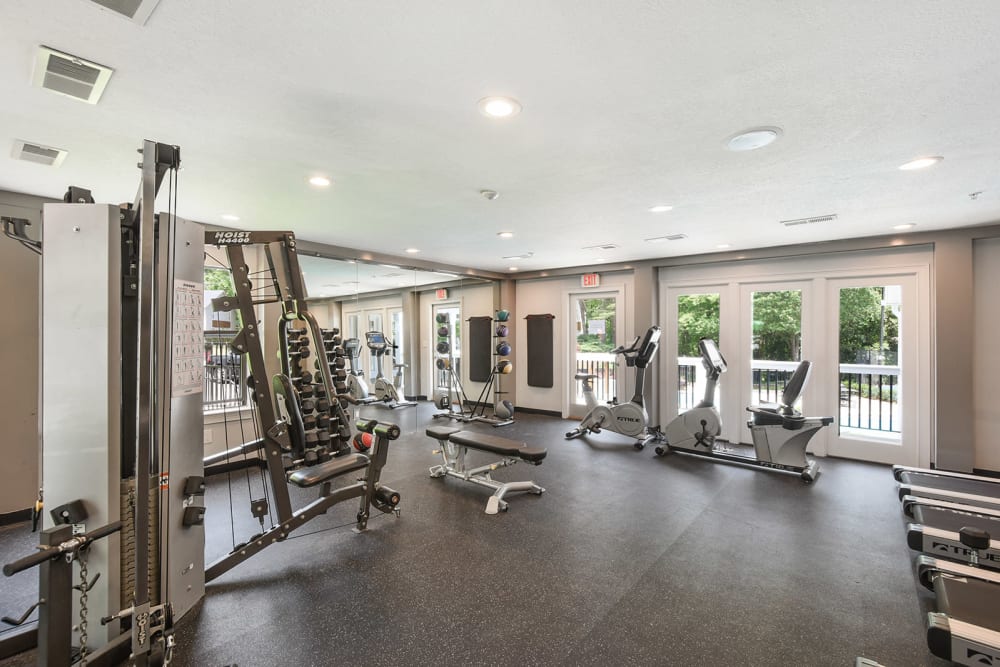 Fitness center at The Alcove in Smyrna, Georgia
