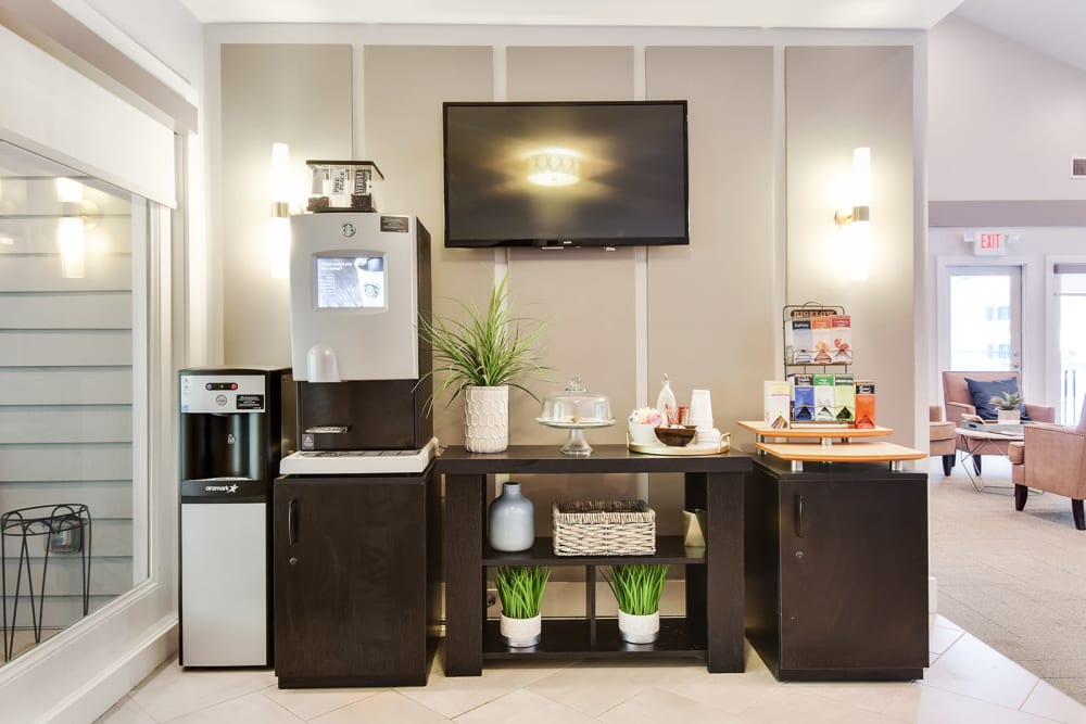 Coffee bar for residents at The Alcove in lSmyrna Georgia