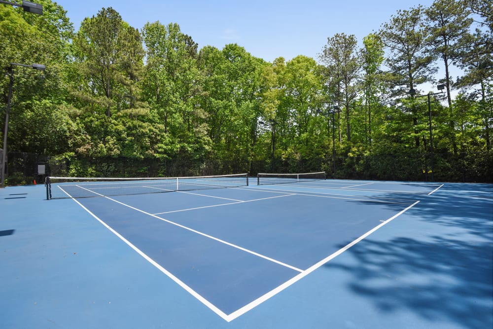 Outdoor tennis court at The Alcove in Smyrna, Georgia