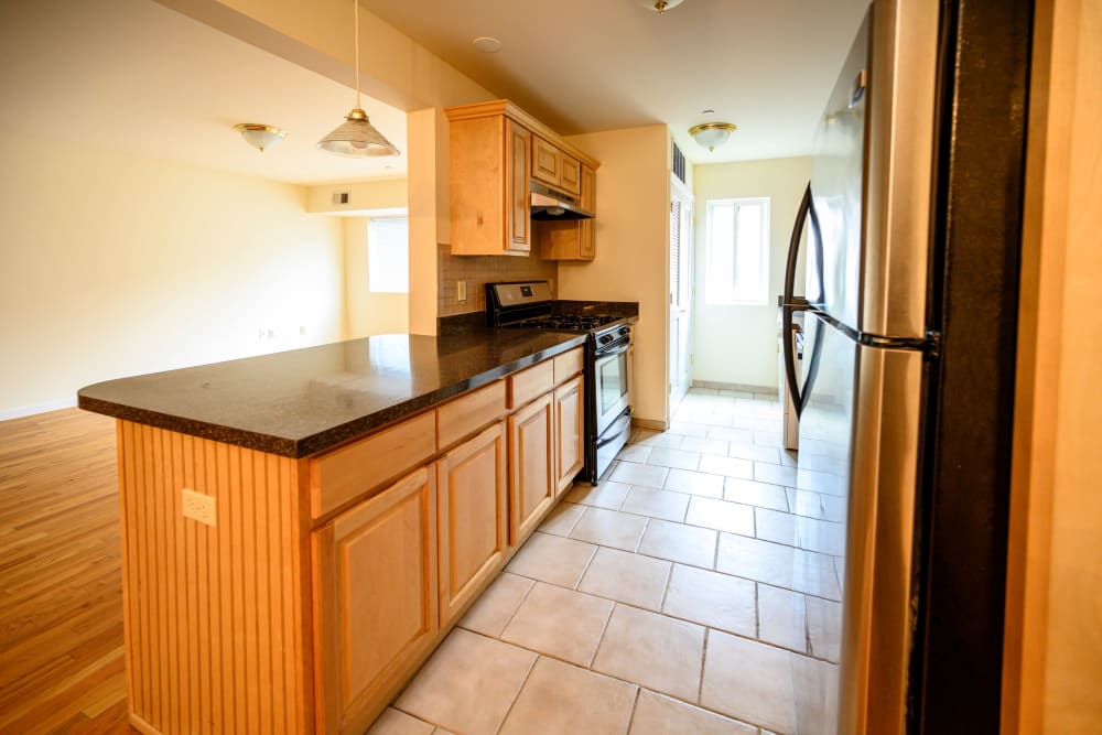 Large kitchen at Rutgers Court Apartments in Belleville, New Jersey