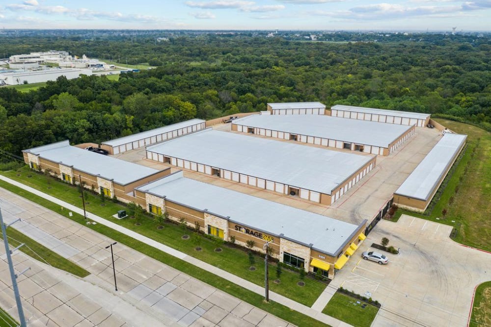 Aerial view of Storage 365 in Garland, Texas