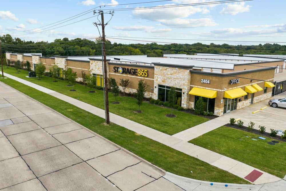 Exterior aerial view of Storage 365 in Garland, Texas