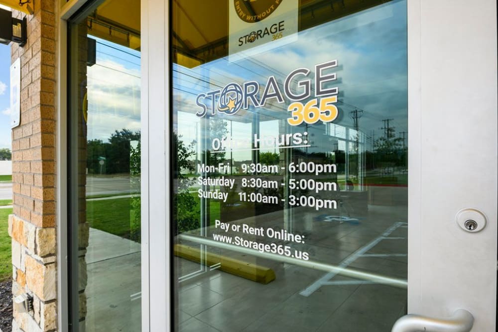Entrance to Storage 365 in Garland, Texas