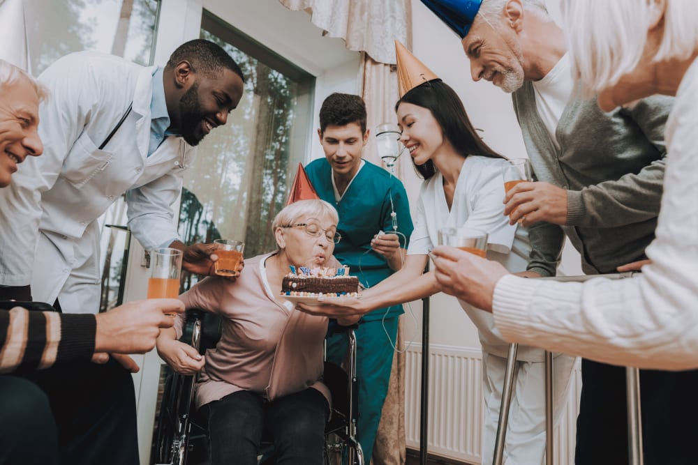 Birthday celebrations at Country Meadow Place in Mason City, Iowa
