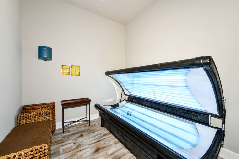 Onsite tanning bed at Courtney Isles in Yulee, Florida