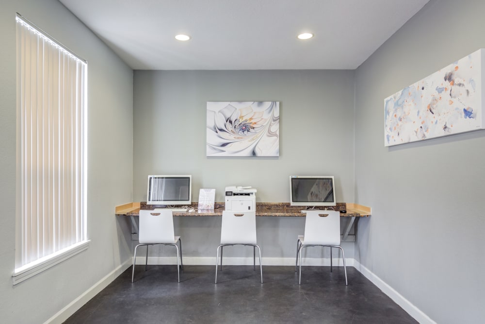 Computers for resident use at Aberdeen Apartments in Lawrence, Kansas