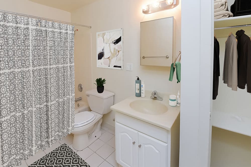 Bathroom at Ocean Terrace Apartment Homes in Long Branch, New Jersey