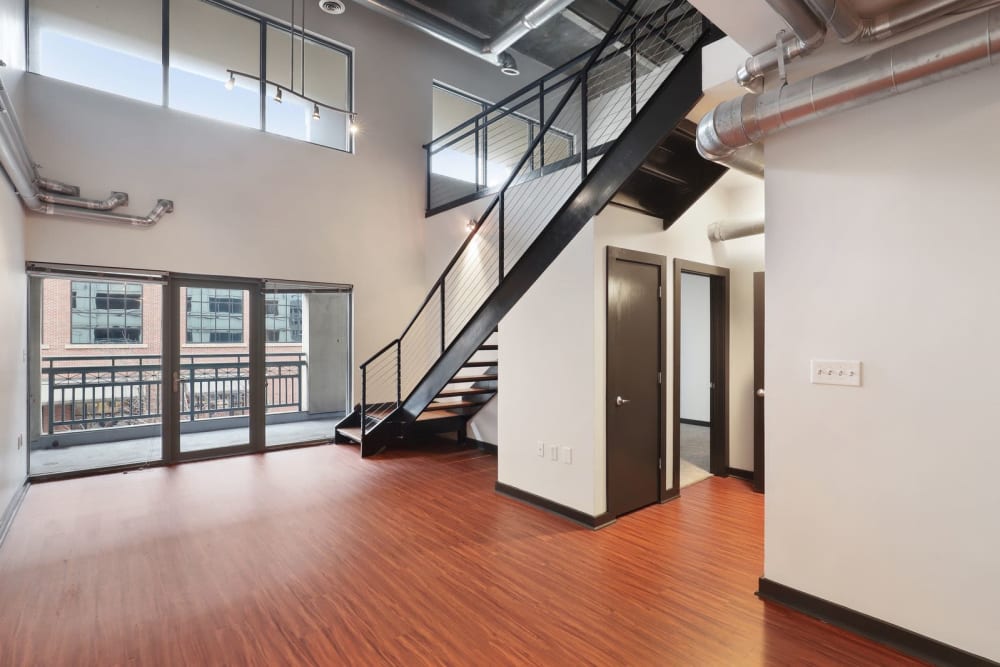 Very open concept with tons of natural light at 17th Street Lofts in Atlanta, Georgia