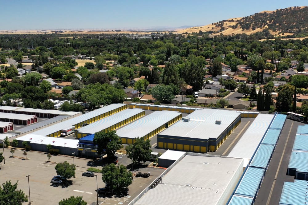 Aerial view of the Vacaville location of Storage Star in Napa, California