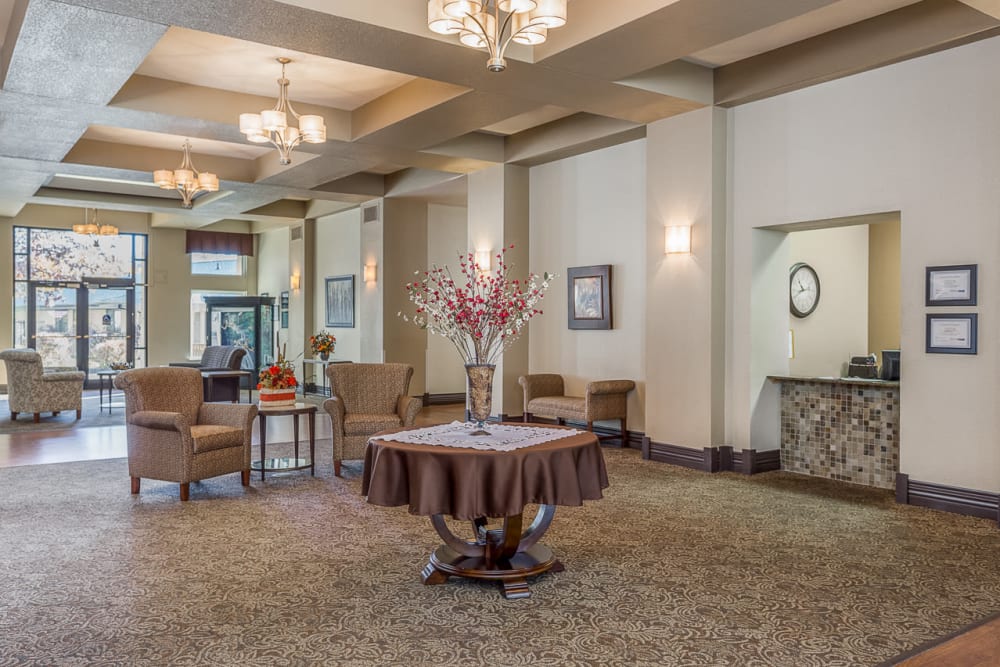 Grand dining room at Golden Pond Retirement Community in Sacramento, California