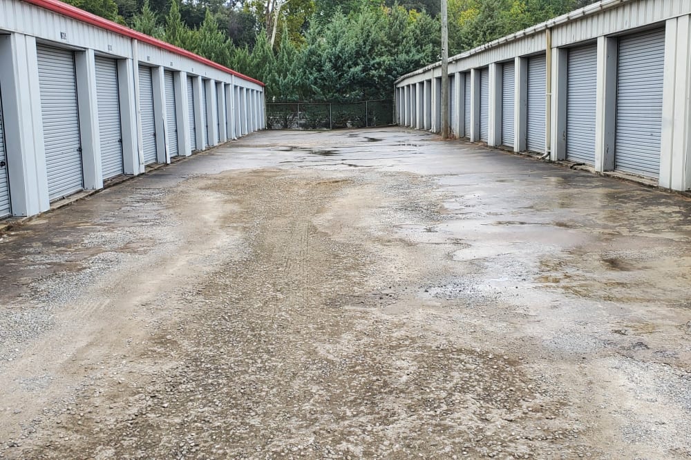 Exterior storage units at StayLock Storage in Athens, Georgia