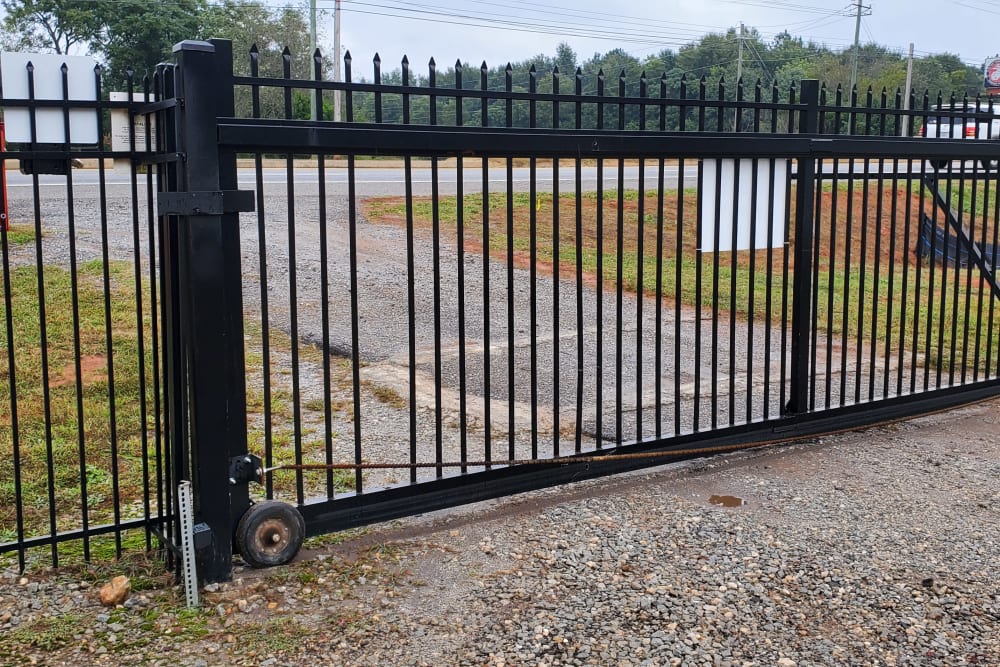 The front gate at StayLock Storage in Athens, Georgia