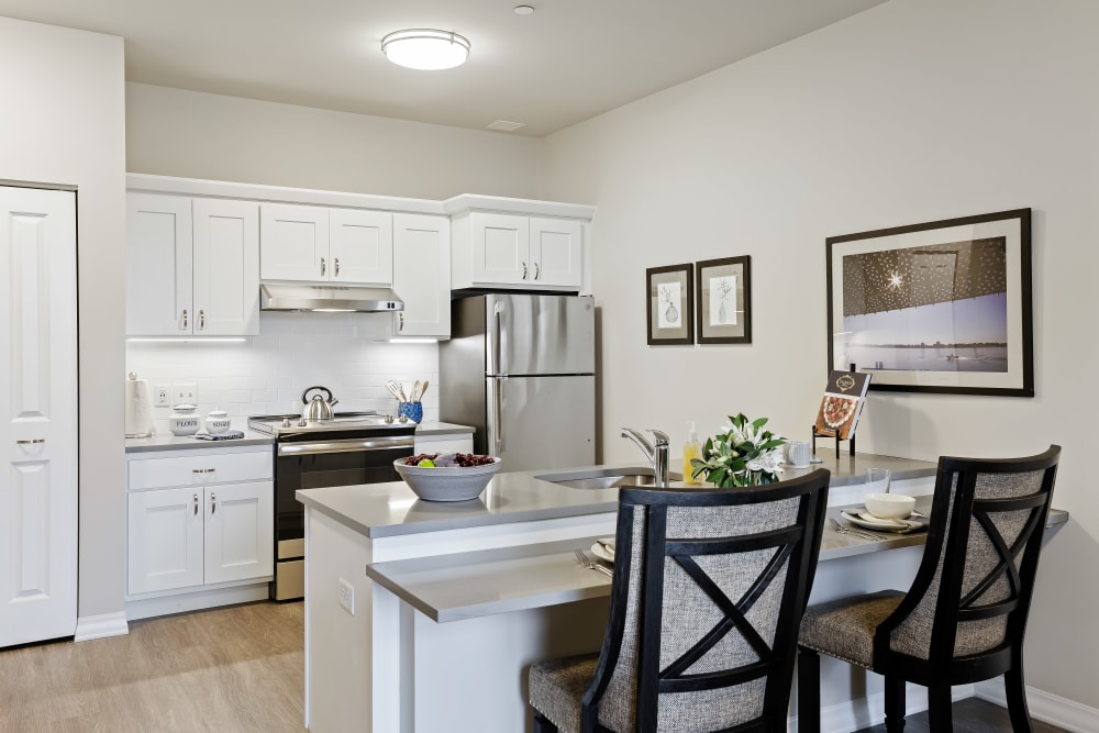 Apartment kitchen at Anthology of Novi - Now Open in Novi, Michigan