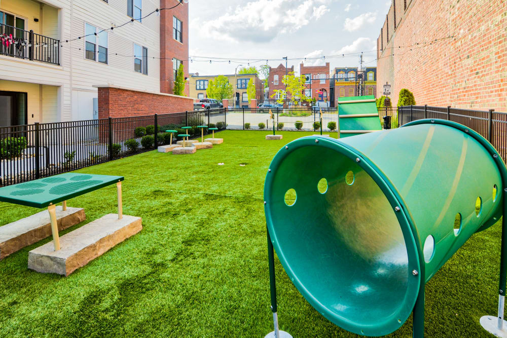 Dog park at Steelyard Apartments in St. Louis , MO
