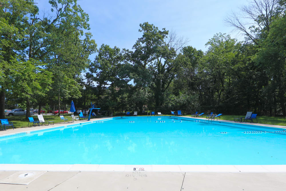 Pool area at The Reserve at Greenspring in Baltimore, Maryland