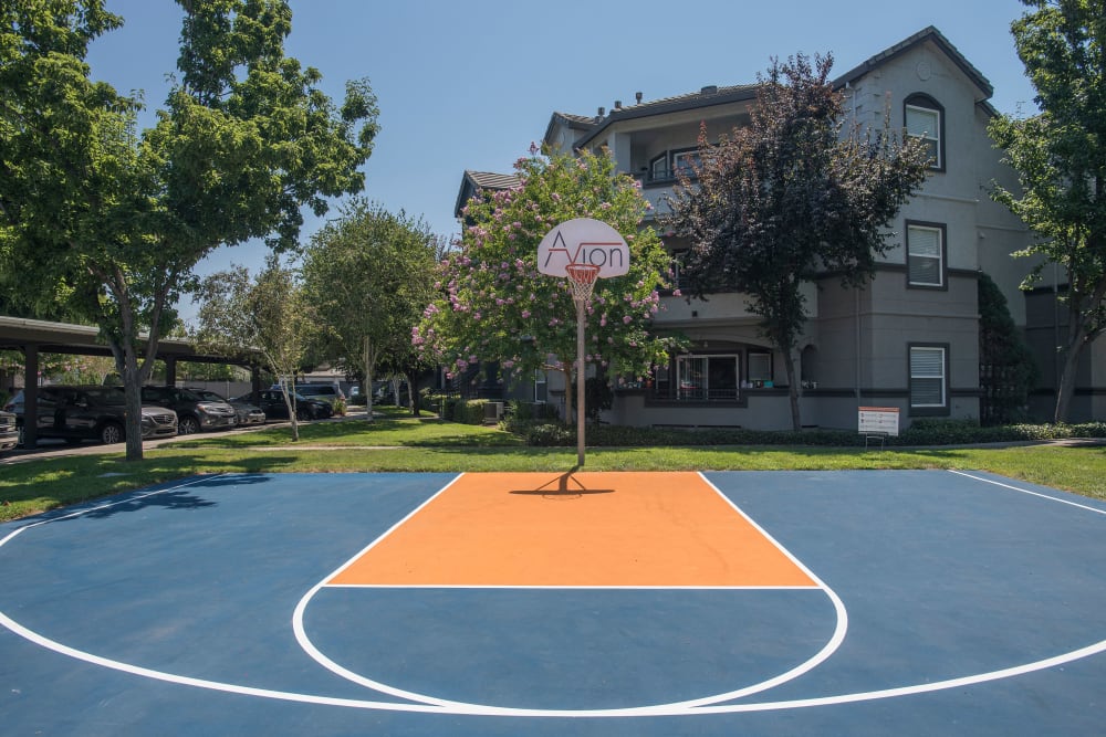 Basketball court at Avion Apartments in Rancho Cordova, California