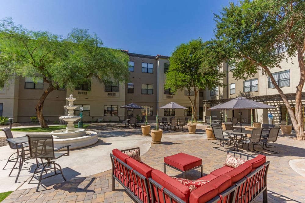 Fun patio at Truewood by Merrill, Scottsdale in Scottsdale, Arizona.