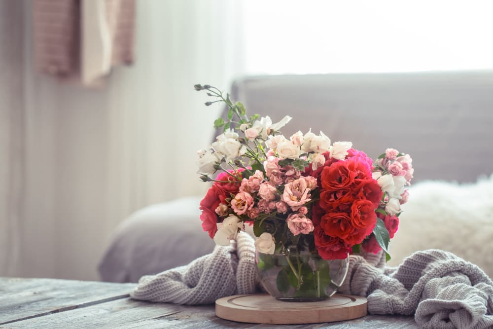 Stunning bouquet at Campus Commons Senior Living in Sacramento, California