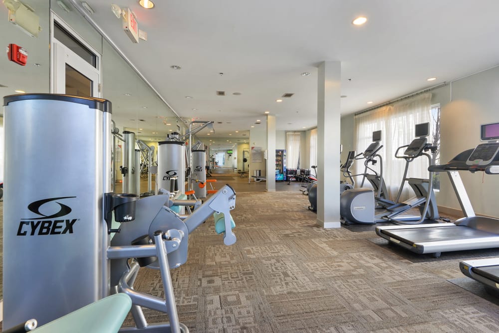 Fitness center for residents at Optimist Lofts in Atlanta, Georgia